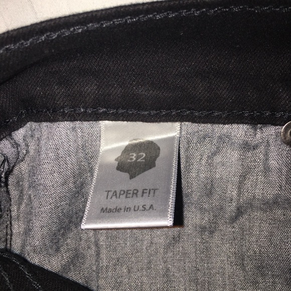 Rustic Dime Leopard Patch Black Taper Fit Jeans - Picture 4 of 6